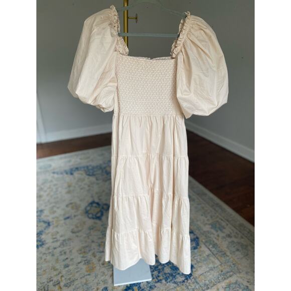 Zoco Dresses & Skirts - Cottagecore Wedding Date NWTs ZoCo Puff Sleeve Smocked 100 Cotton Maxi Dress